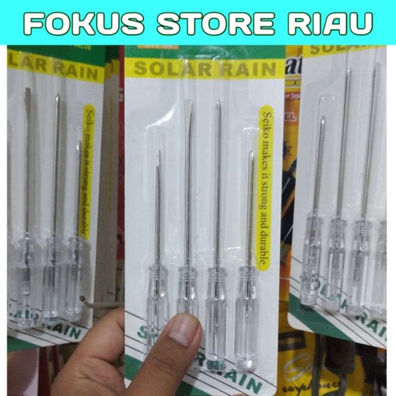 Obeng Set 4 Pcs Obeng Minus Obeng Plus Set Obeng Komplit