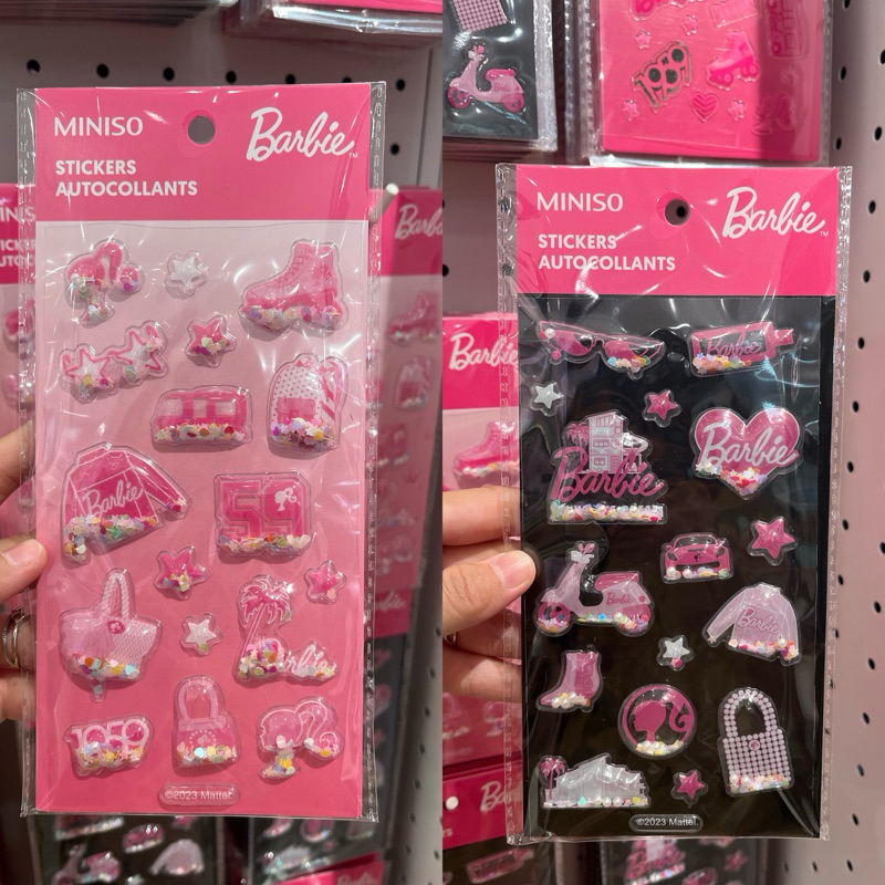 

Miniso x Barbie‼️ Stickers Autocollants Glitter Timbul Barbie