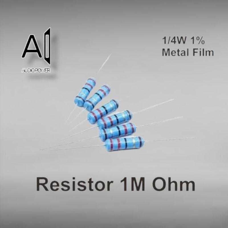 [AI SOLUTION SBY] Resistor R 1M 1 M 1K 330k 47k 56k (semua ready silahkan ketik kebutuhan di deskripsi) R1M 1000K Ohm 1/4w 1/4 Watt Metal Film Biru DIP 1%
