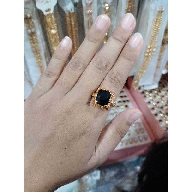 Cincin Batu Giok Hetian - Cincin Batu Merah Delima Asli - Cincin Batu Wanita Terbaru