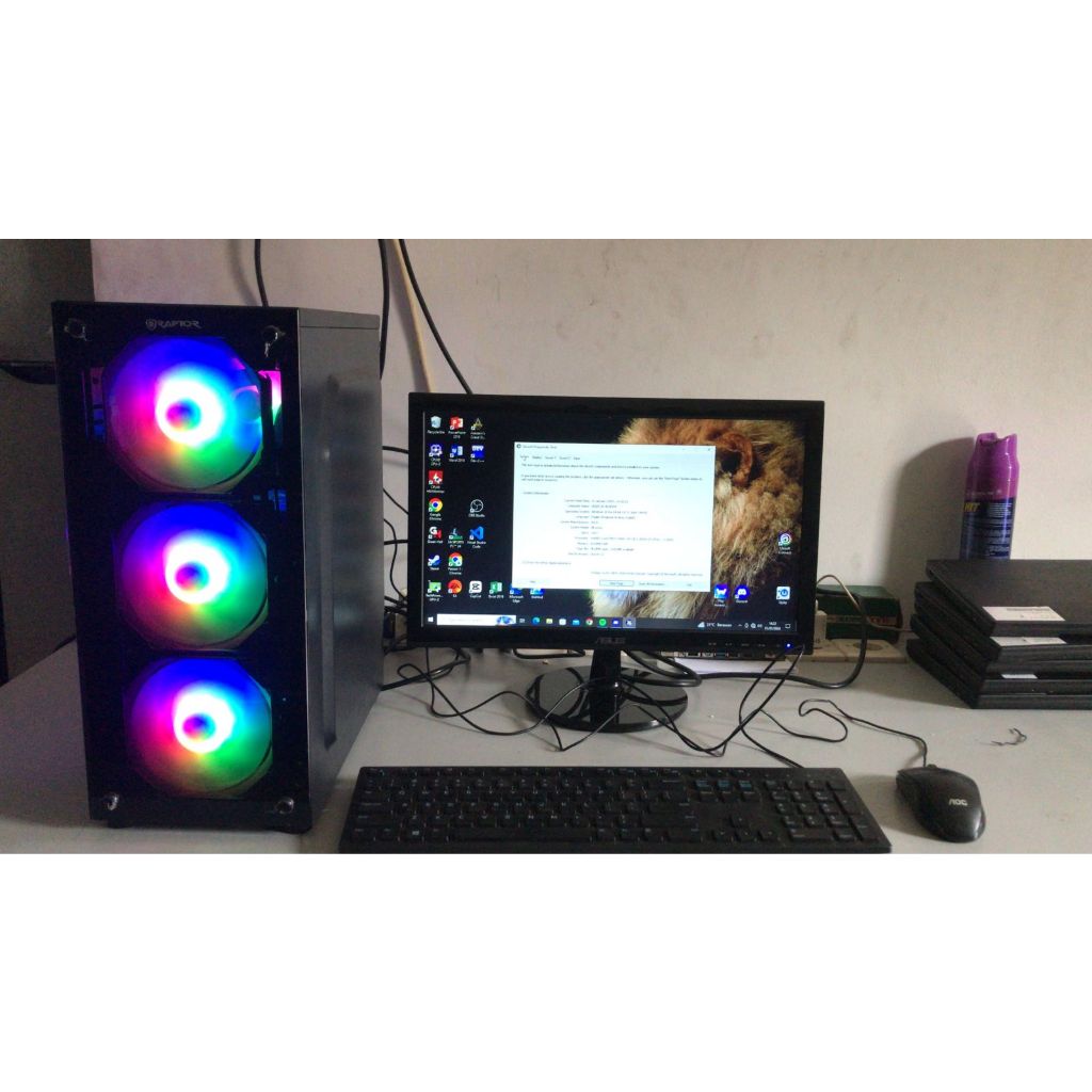 RAKITAN PC GAMING FULL SET I5 RAM 8GB SSD 240GB VGA GTX 1050TI 4GB