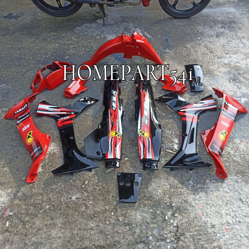 FULL SET BODY HALUS YAMAHA FIZ R FIZR HITAM MERAH PETRONAS