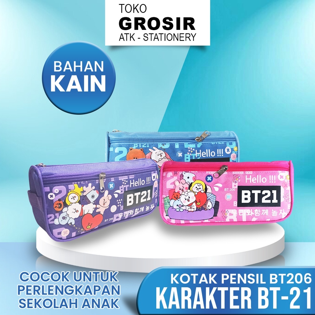 

KOTAK PENSIL 2 RESLETING BT21 / TEPAK PENSIL / TEMPAT ALAT TULIS BT21 BT 206