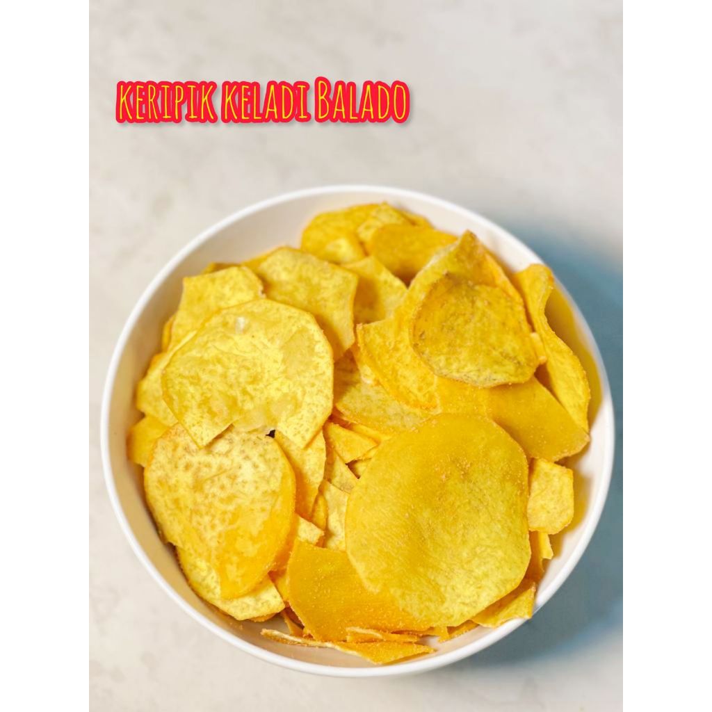 

Keripik Keladi Balado 250 gr (1/4 kg)