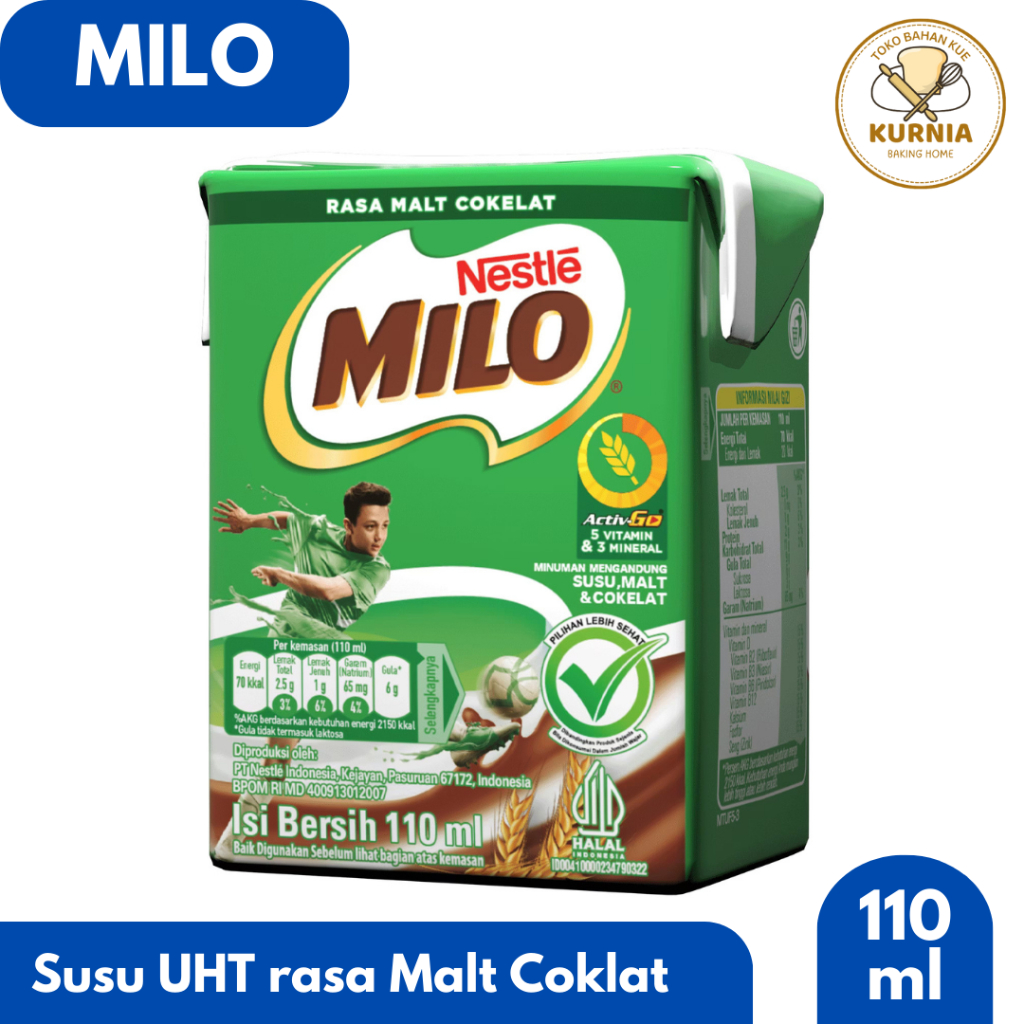 

MILO SUSU RASA MALT COKLAT 110 ML 1 SLOP ISI 4