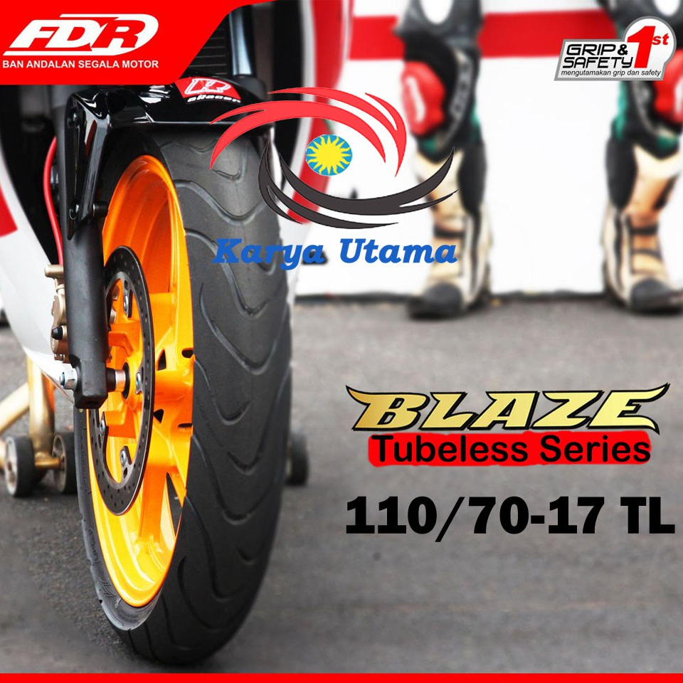 Ban Luar Federal FDR 110/70-17 110/70 Ring 17 Tubeless Tubles Blaze