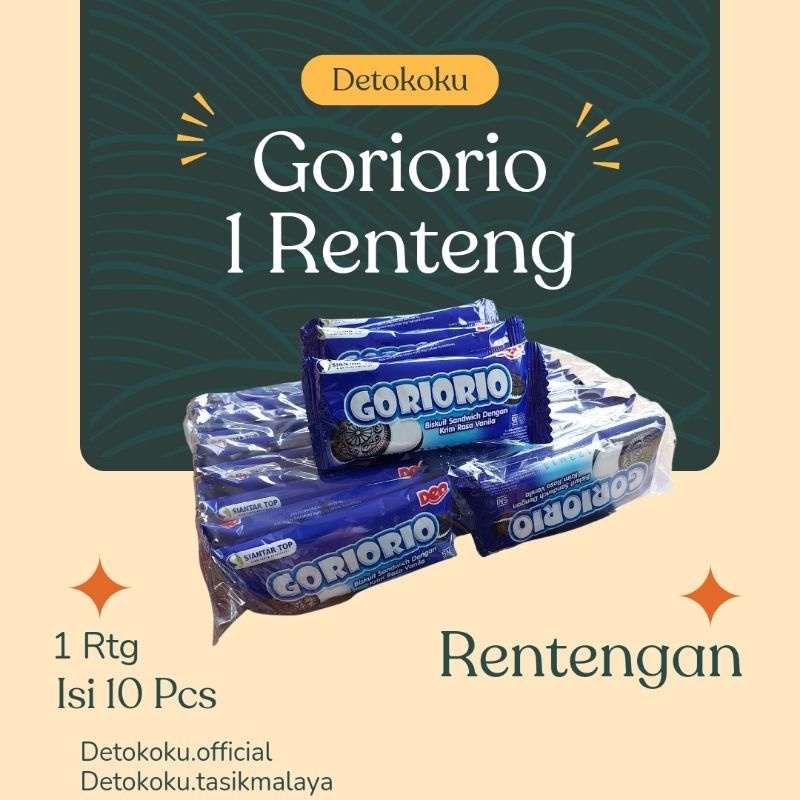 

Goriorio Biskuit Sandwich Vanila - Rentengan (10pcs)