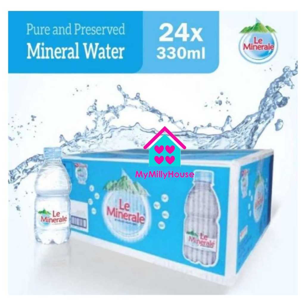 

Le Minerale Air Mineral 24 Botol Pet 330 ml - (HARGA 1 DUS ISI 24) GOJEK ONLY