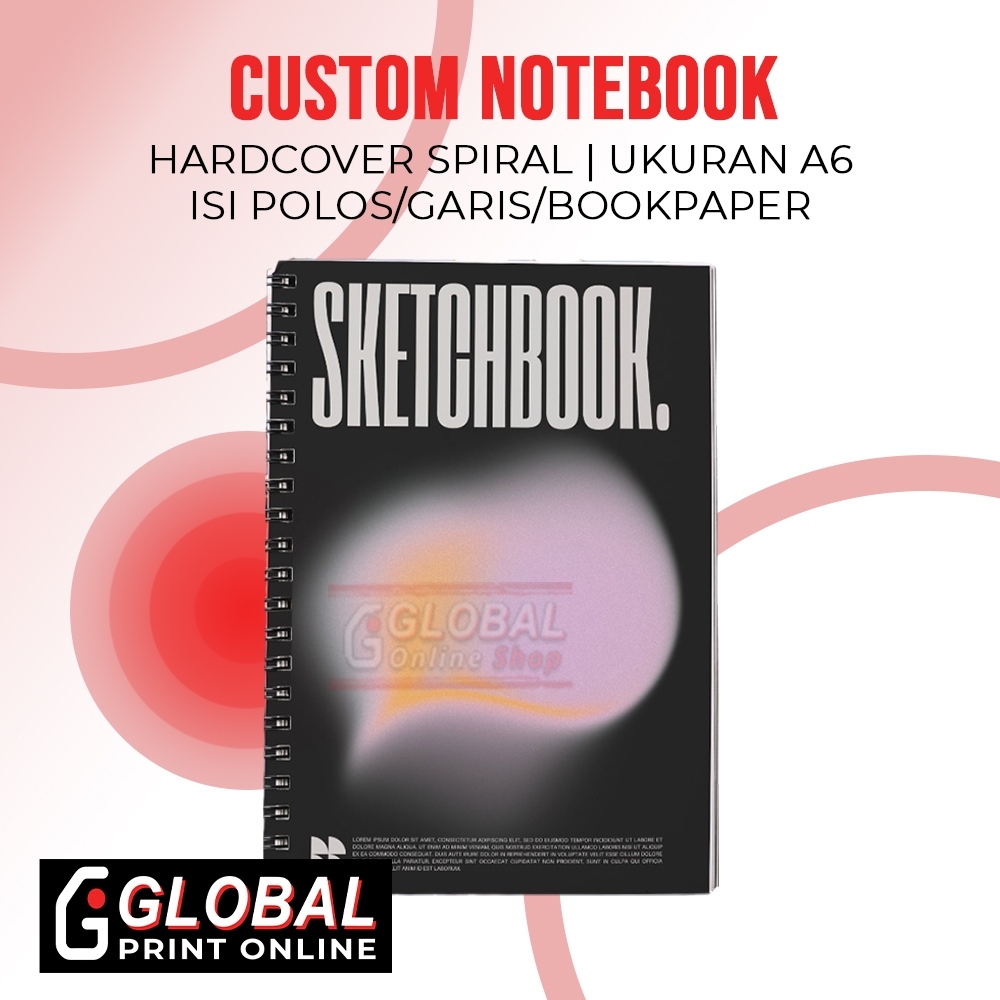 

Global Print Shop Online - Notebook Custom Hard Cover Spiral Uk A6 Isi 100 Lbr