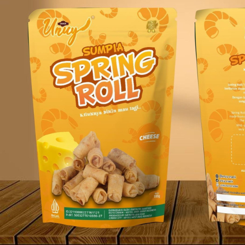 

UnuySnack Cemilan Kriuk Sumpia Udang Sumpia Ebi (Spring Roll) Cheese Pouch 185gr