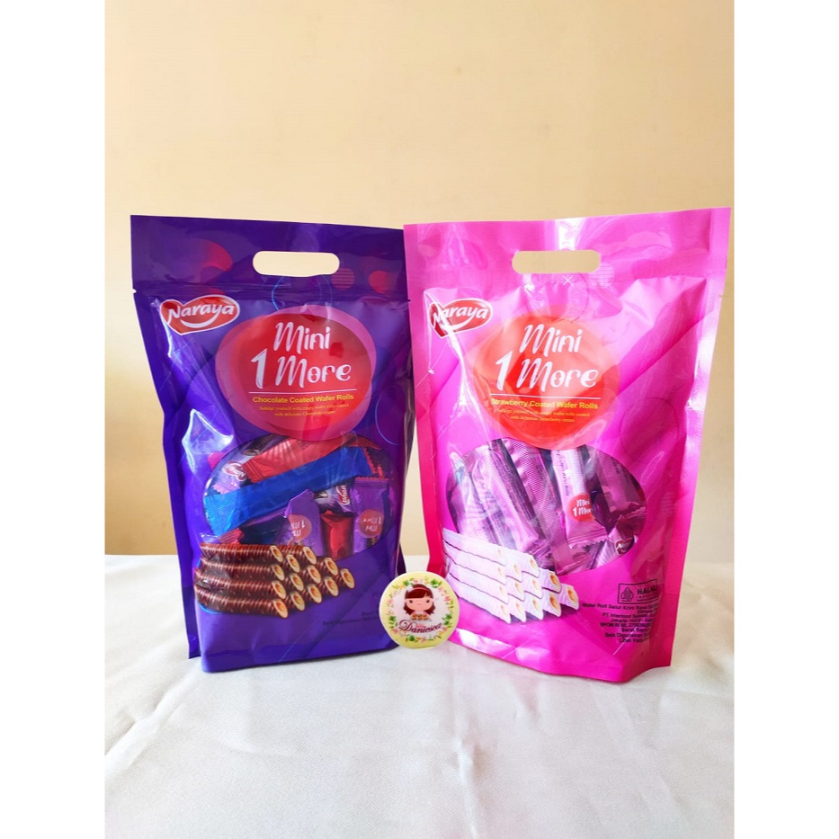 

.Snack import | Naraya Mini 1 More Chocolate Strawberry Wafer Roll 240gr Halal BPOM ( ds bgr )