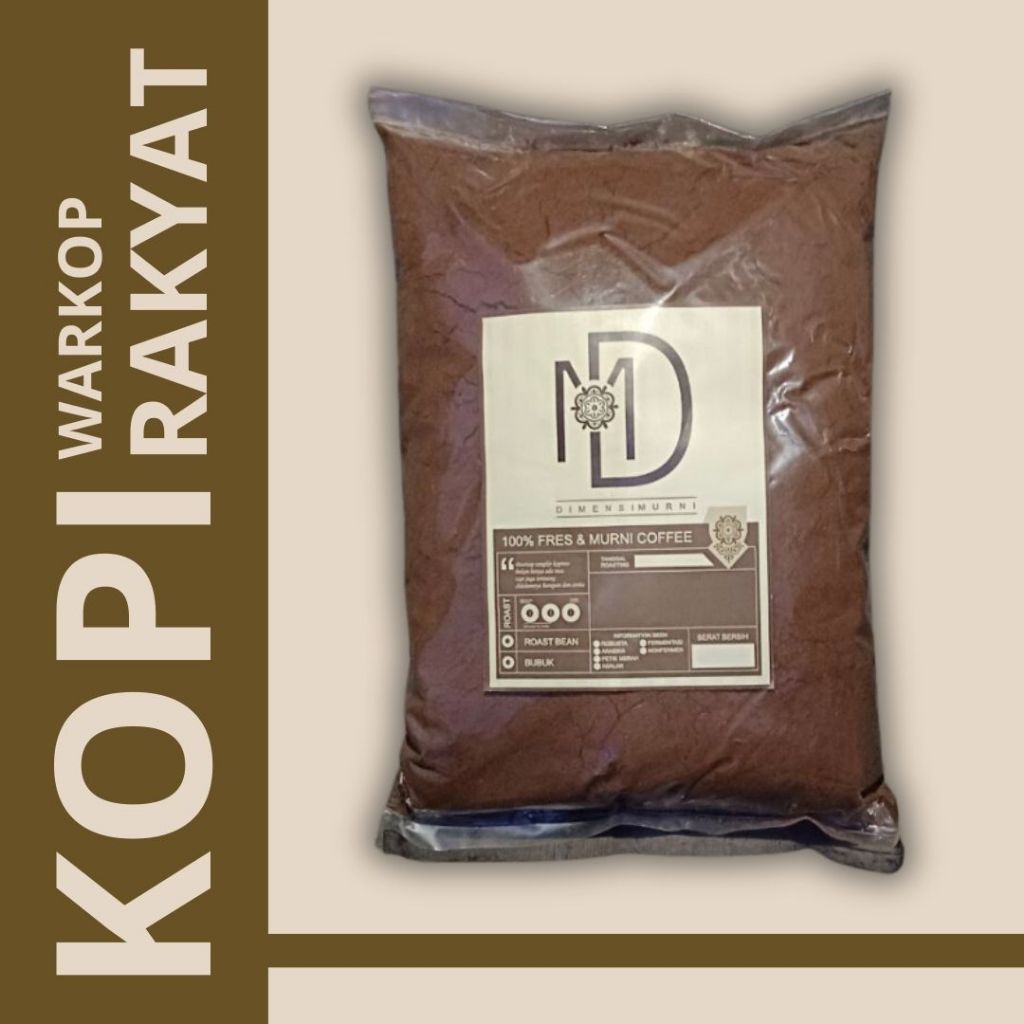 

Bubuk Kopi Warkop Rakyat 1 Kg, Kopi Robusta Warkop Murah