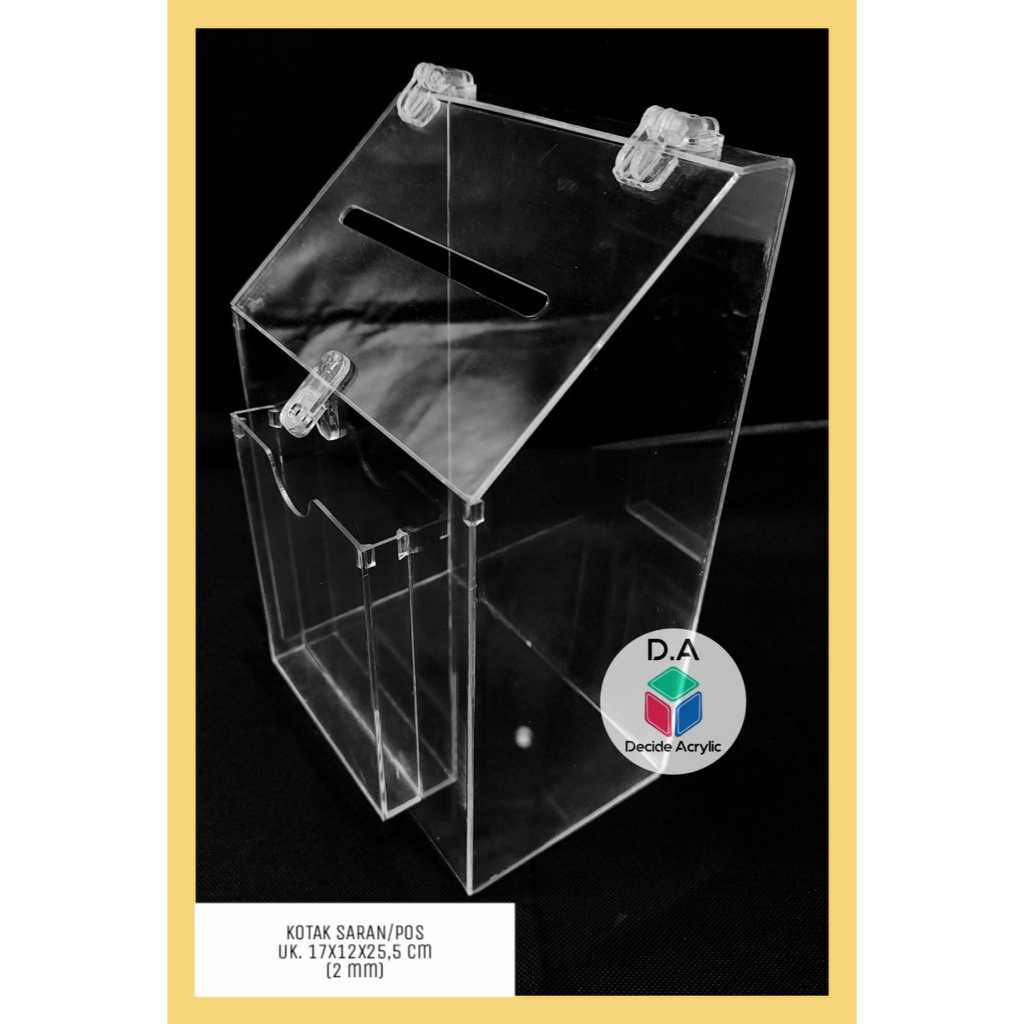 

Decide Acrylic Akrilik Kotak Saran Surat Pos Amal Infaq Serbaguna