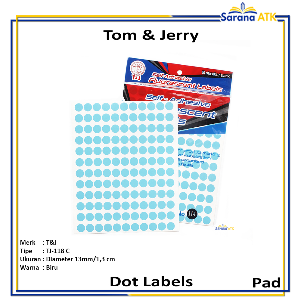 Tom & Jerry - Label Warna NO. 114 Biru - Pad