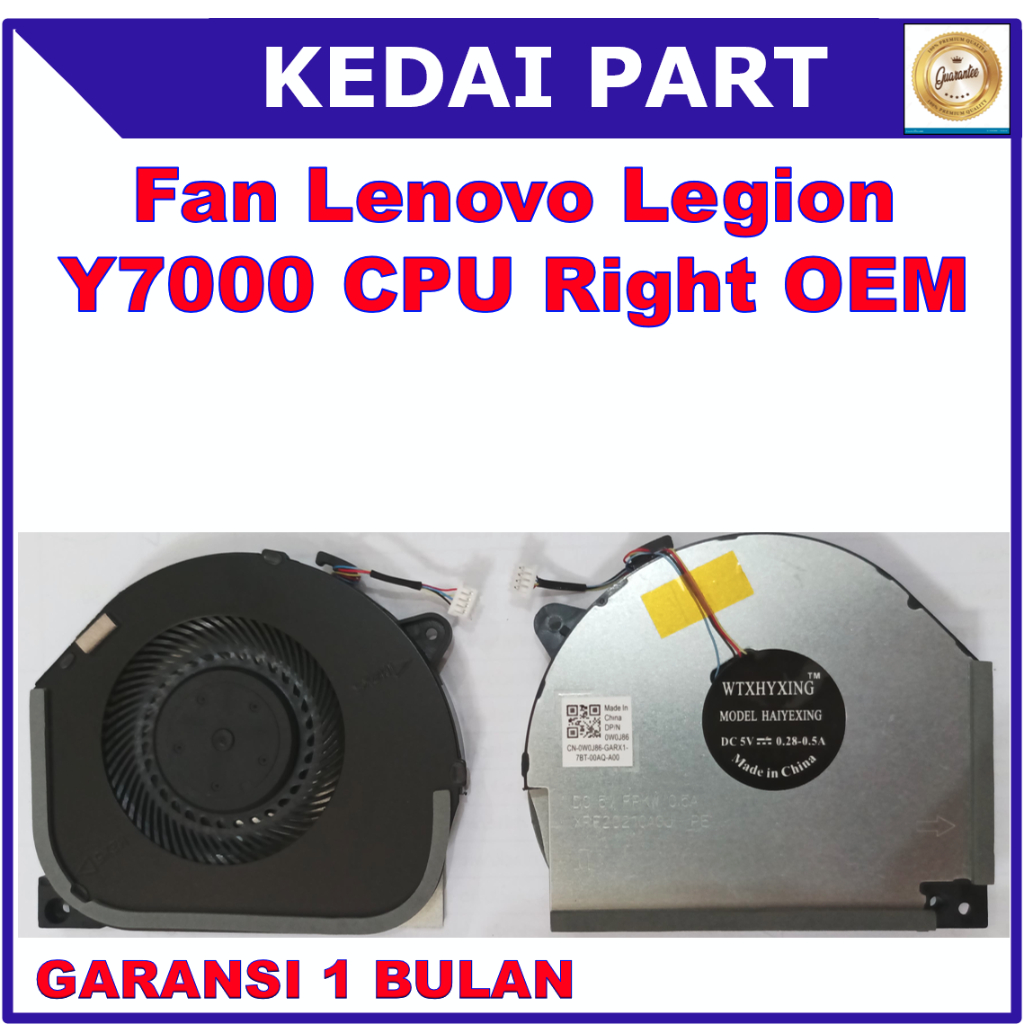Fan Lenovo Legion Y7000 2019 GTX1660Ti Y540-15IRH GTX1050 Y540-15 CPU OEM DiM