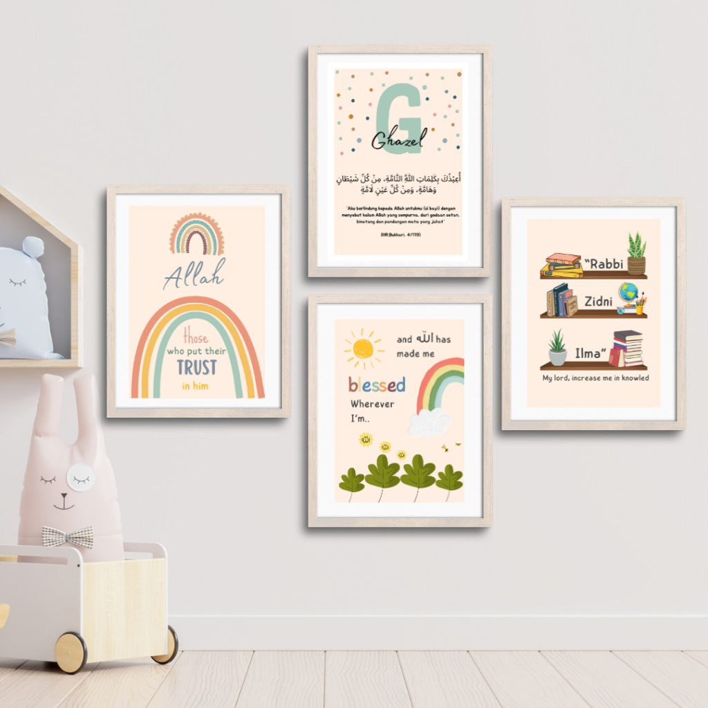 Poster Islami/ Poster Dinding Islami/Poster Aesthetic/Poster Edukasi Islami/Poster Doa Bayi/Gift Pos