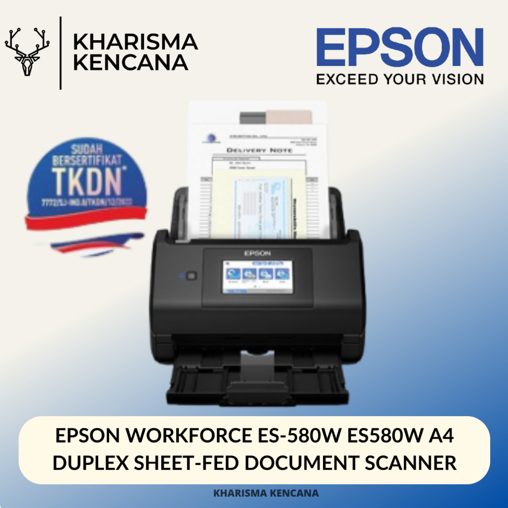 EPSON WORKFORCE ES-580W ES580W A4 DUPLEX SHEET-FED DOCUMENT SCANNER