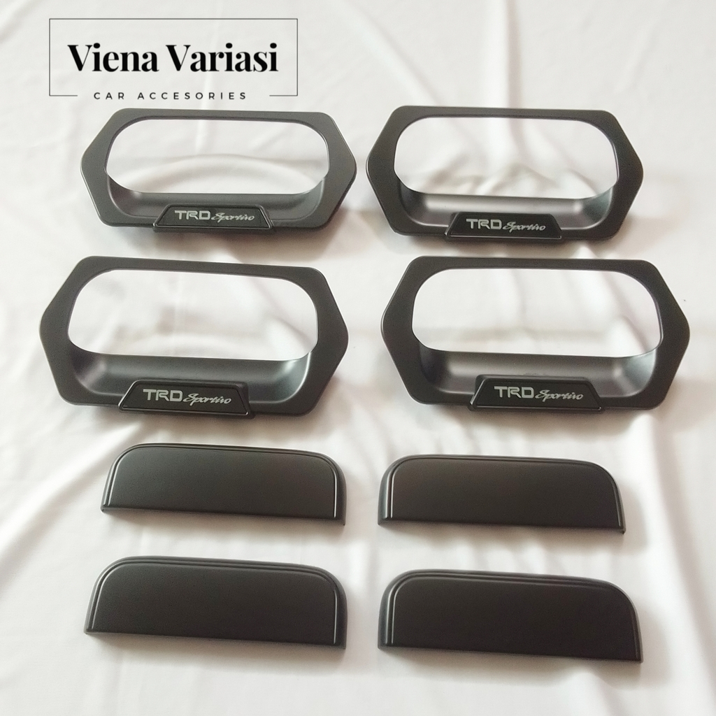 Paket Cover Handle Pegangan Pintu Cover Outer Avanza Lama 2005 - 2010 Hitam Doff TRD Activo
