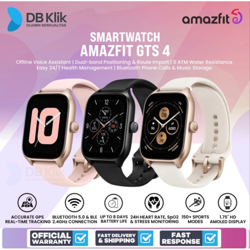 Smartwatch AMAZFIT GTS 4 1.75" AMOLED Dual-Band GPS - Amazfit GTS 4
