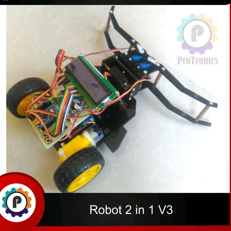 Robot 2 in 1 Robot Transporter + Line Follower Micro Arduino V3
