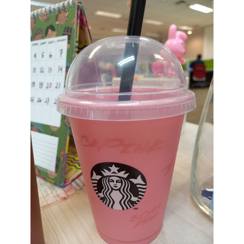 tumbler lisa rose blackpink starbucks canten cork