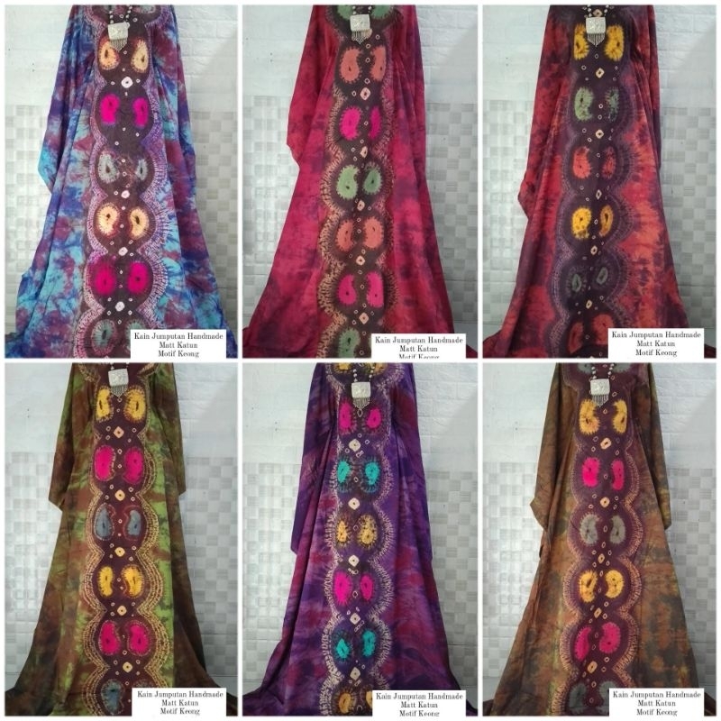 Kain Katun Tebal Keong Jumputan Handmade