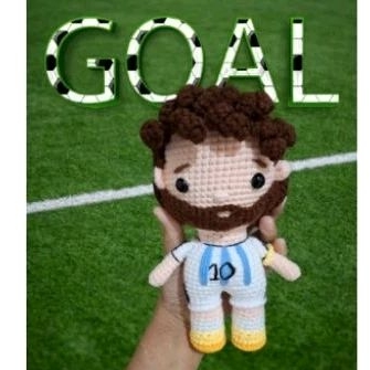 Boneka Rajut Amigurumi Lionel Messi