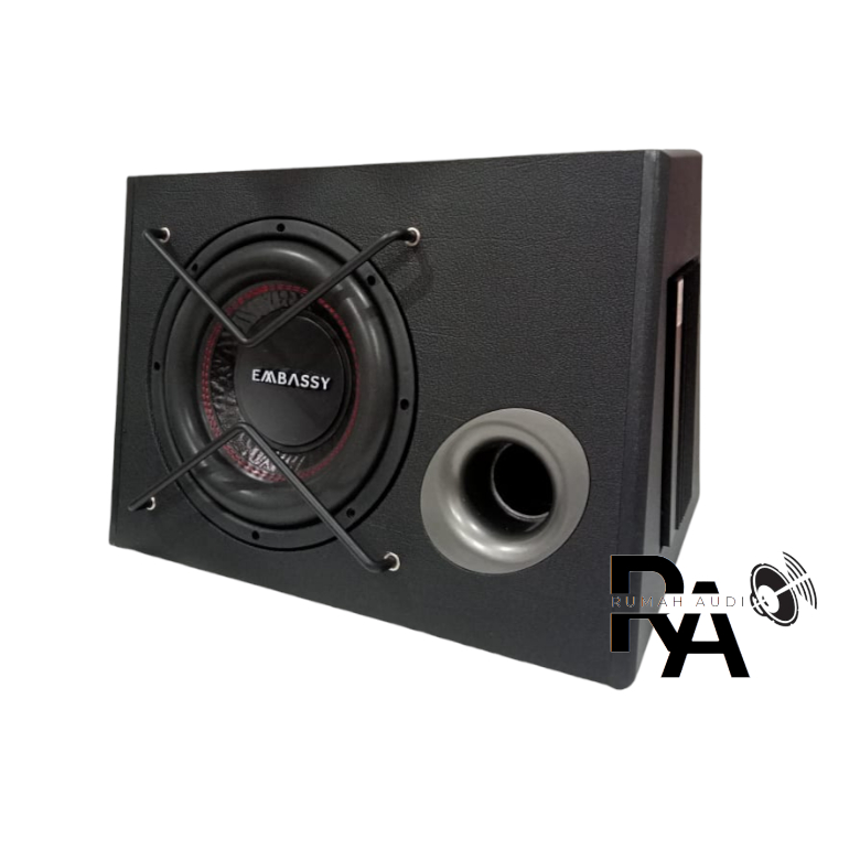 Subwoofer Aktif 10 inch BASSBOX Embassy Trojan EMS-10 Speaker Mobil Car Audio