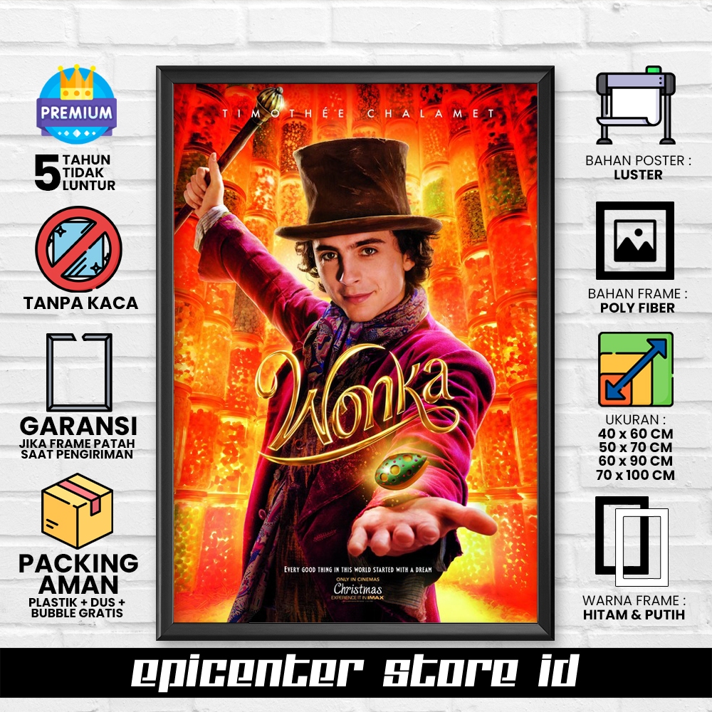 Poster Film Wonka - Official 2 + Frame