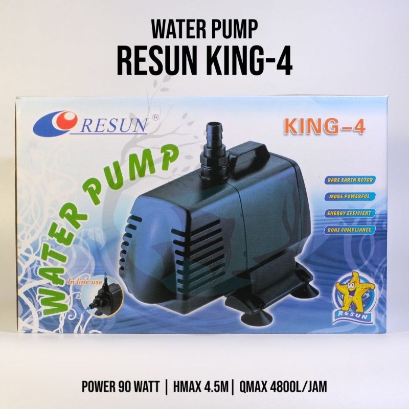 Resun King 4 Submersible Water Pump Pompa Air Celup Kolam