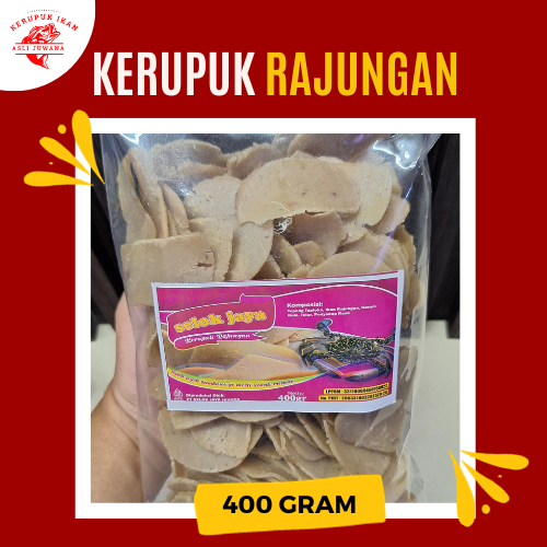 

Kerupuk/Krupuk Kepiting Rajungan Mentah Asli Juwana Pati 400gram