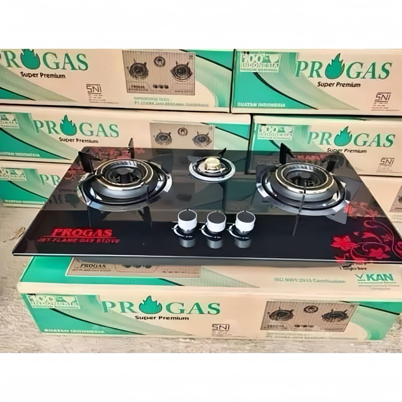 Progas - Kompor Tanam 3 Tungku Progas Mix Gas Infrared PG-333