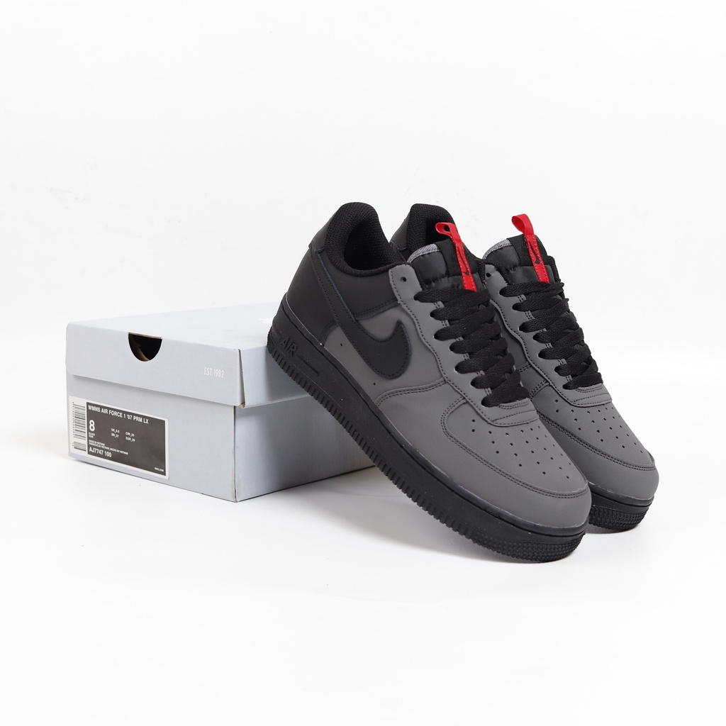 100% BNIB Sepatu Sneakers Nike Air Force 1 Low Anthracite Grey Black