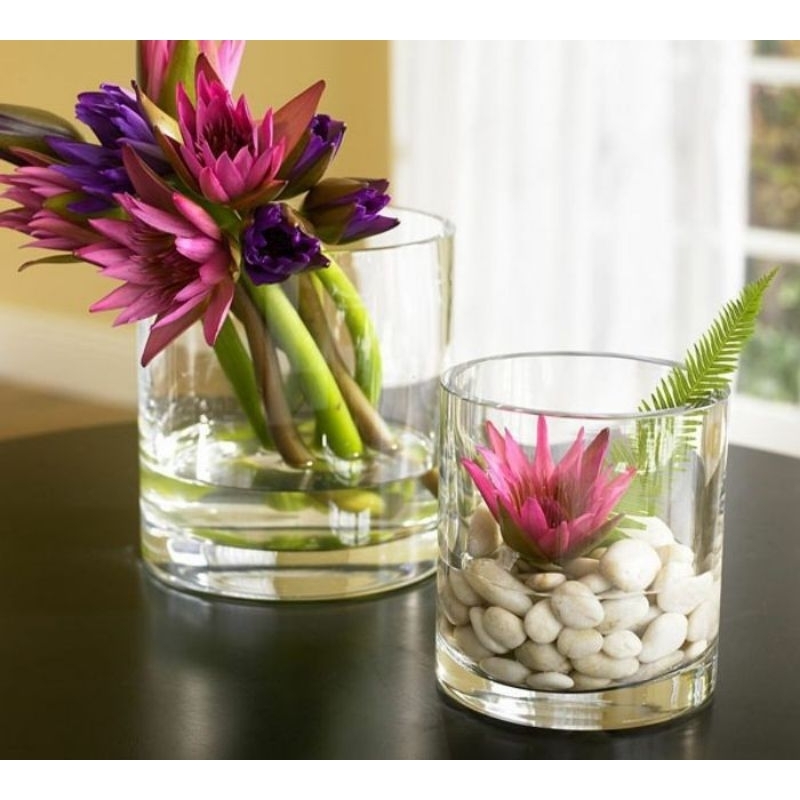 Vas Bunga Kaca Tabung Silinder / Pot Tanaman Air Hidroponik Aesthetic