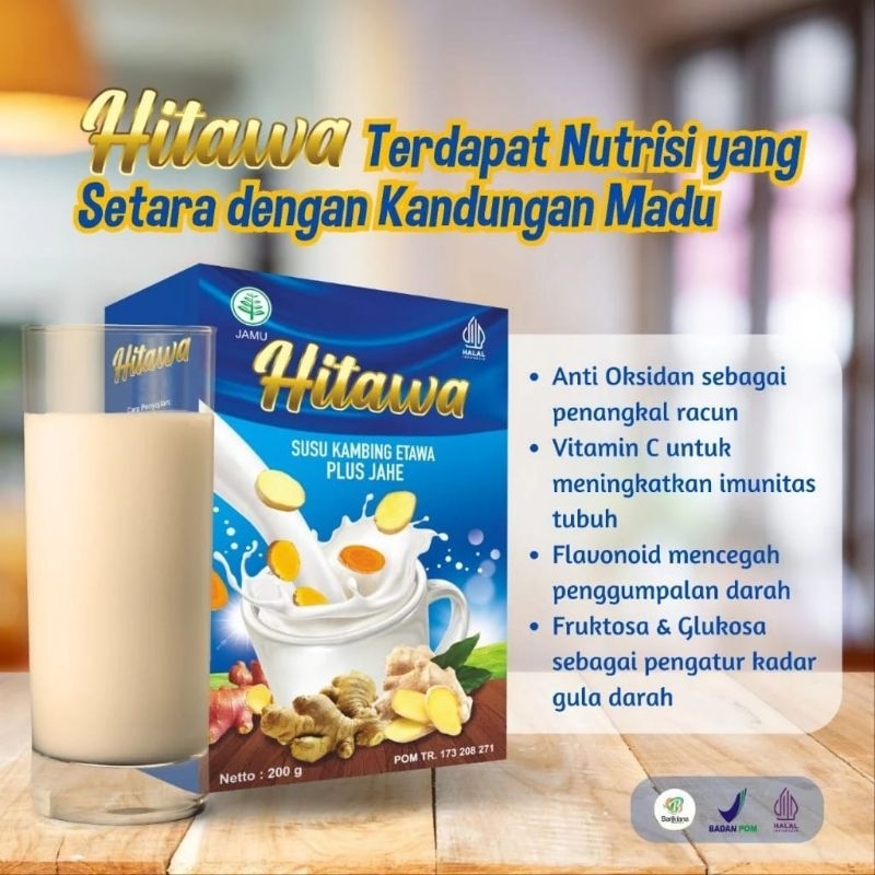 

HITAWA Susu Kambing Etawa Plus Herbal Jahe Kunyit Temulawak - 200gr