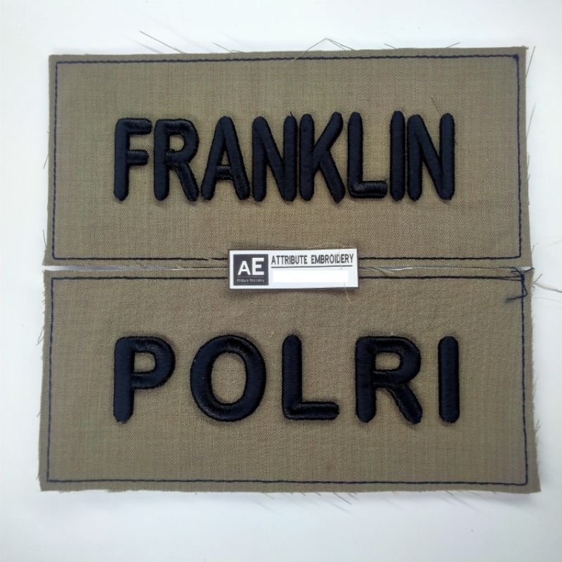 NAMA + POLRI BORDIR TIMBUL