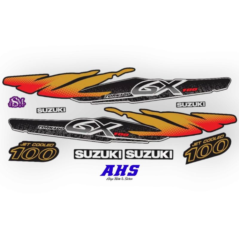Striping sticker motor suzuki tornado gx 100 jet cooled custom LIS TORNADO GX 100 JET COOLED