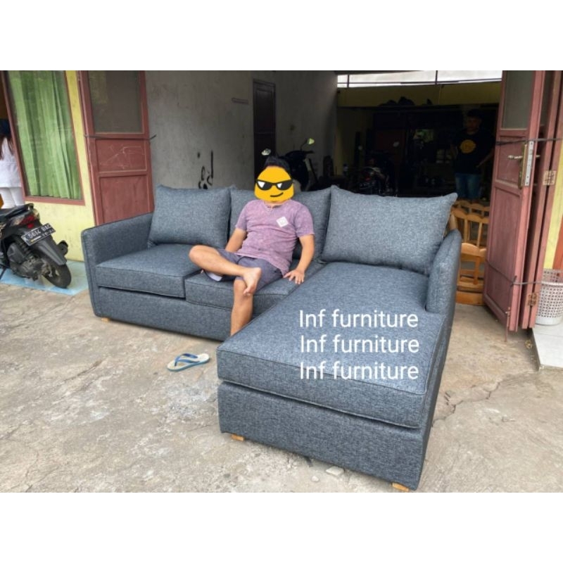 sofa L minimalis premium sofa L keluarga sofa ruang tv L