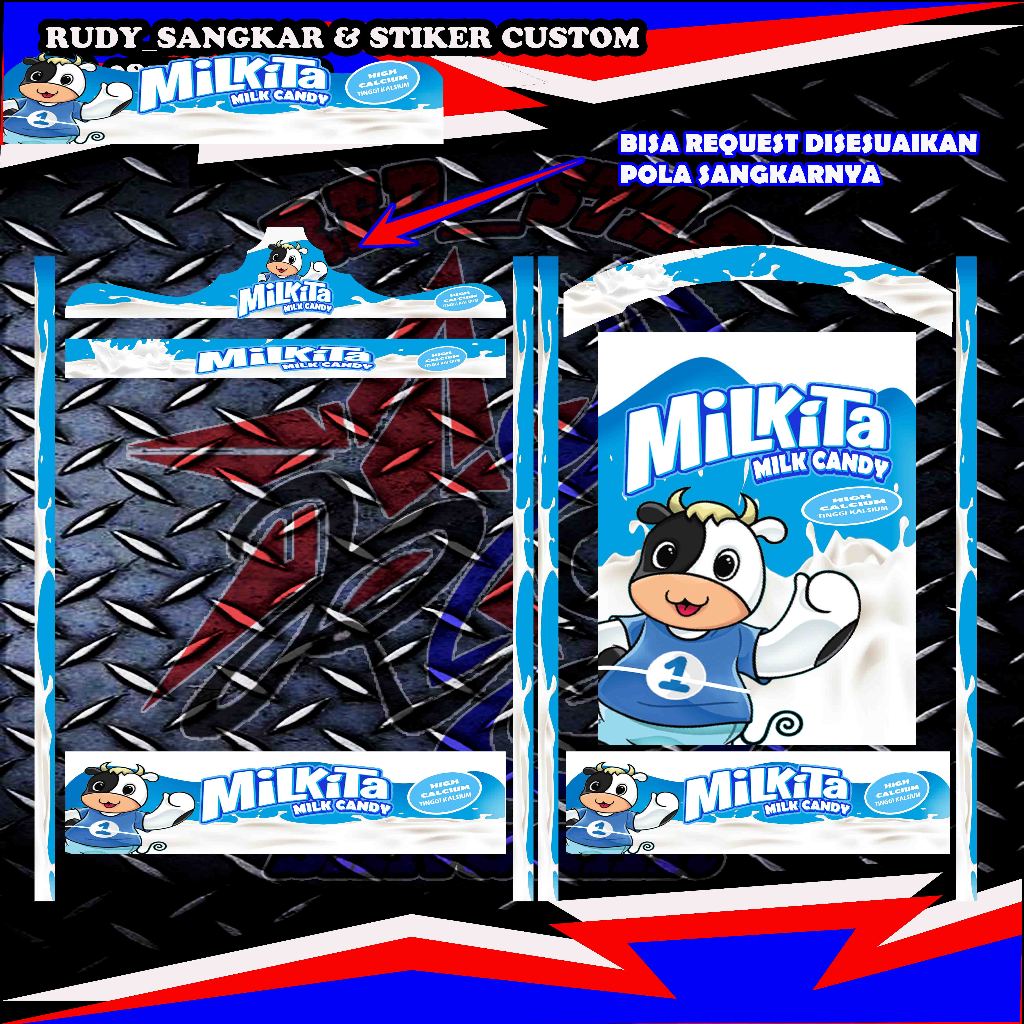 STIKER DECAL SANGKAR BURUNG MOTIF MILKITA SETIKER DECAL KANDANG BURUNG MILKITA STIKER SANGKAR KOTAK