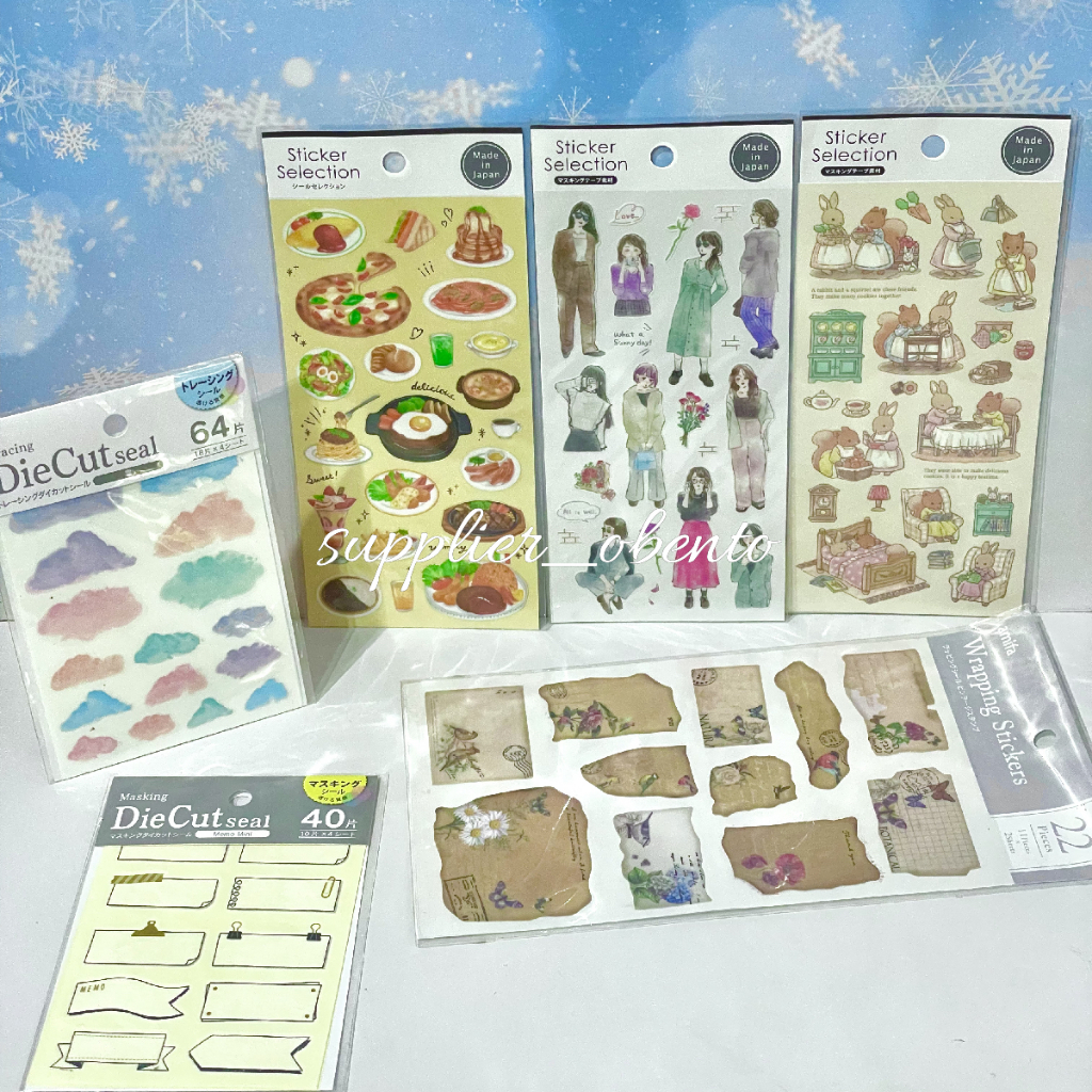 

[Seria] Sticker Aesthetic Journaling Art Planner Craft Diy Original Japan - Stiker Lucu Estetik Karakter Vintage Stiker Jurnal