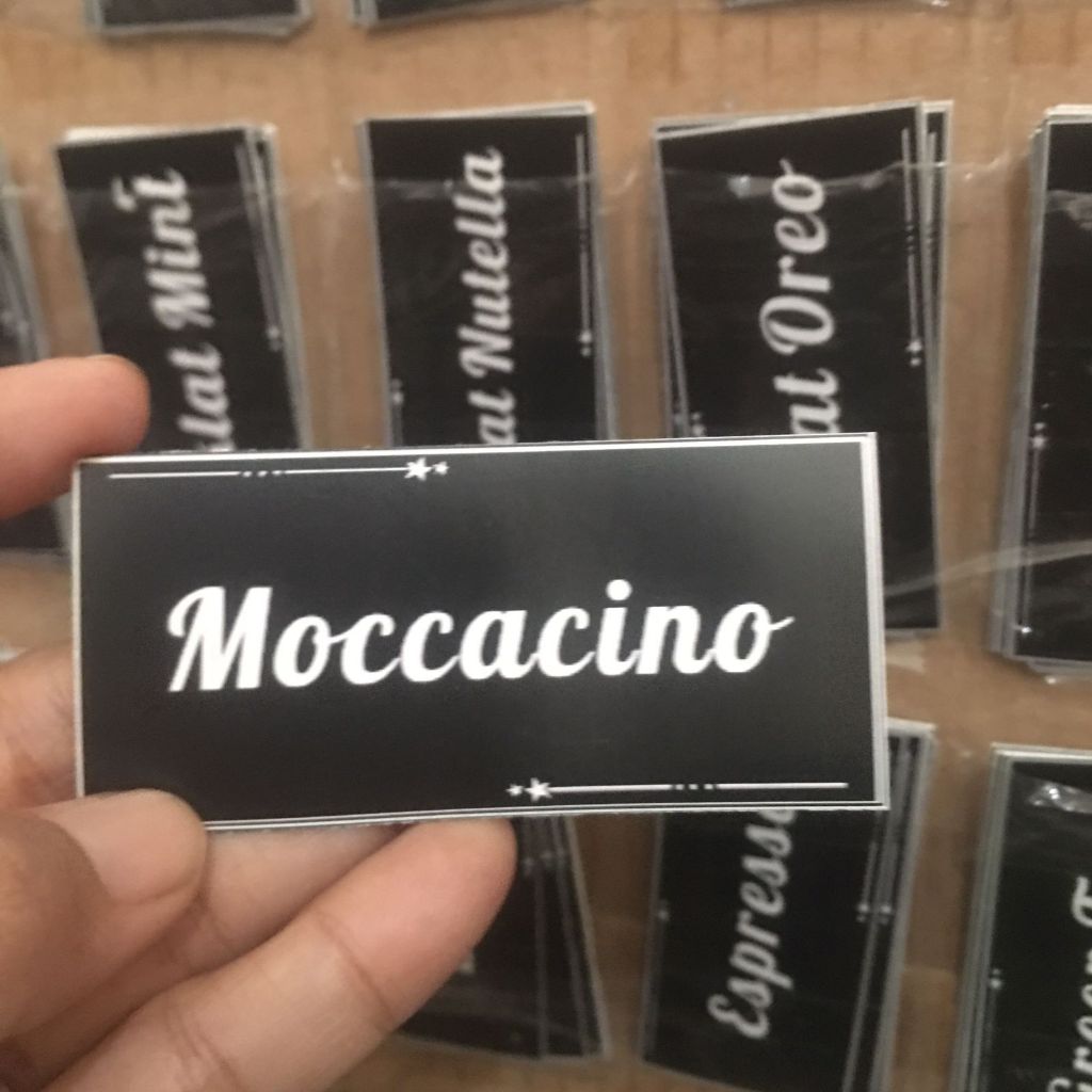 

(PART 1) STIKER LABEL varian minuman rasa nama toping Jenis bubuk powder serbuk