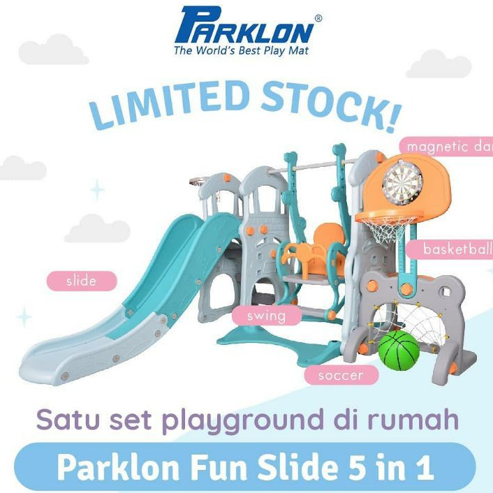 Perosotan luncuran anak dan ayunan Parklon Fun Slide 5 in 1