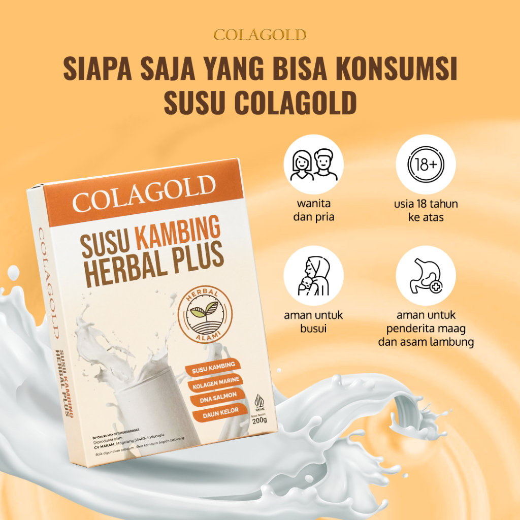 

Susu Kambing Herbal Colagold Bantu atasi Tanda Penuaan Dini dan Merawat Tulang Sendi Tubuh