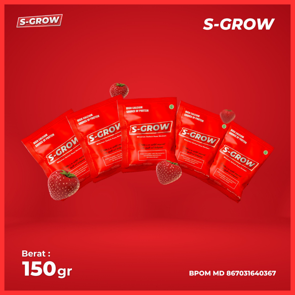 

S-Grow Susu Kalsium Peninggi Badan 5 Sachet