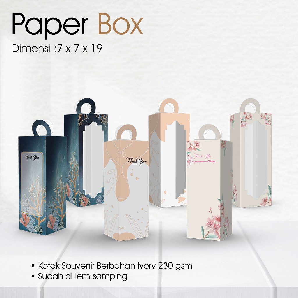 

Paperbox Souvenir & Kemasan Souvenir Uk. 7 x 7 x 19 cm