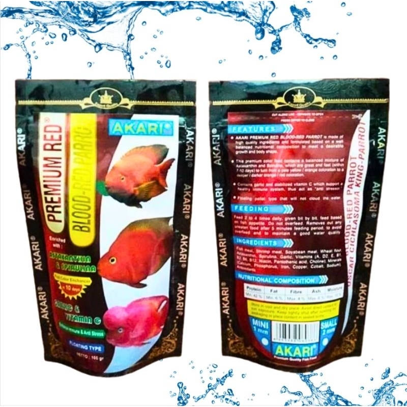 Makanan Ikan AKARI AA PREMIUM Red Parrot 100GR