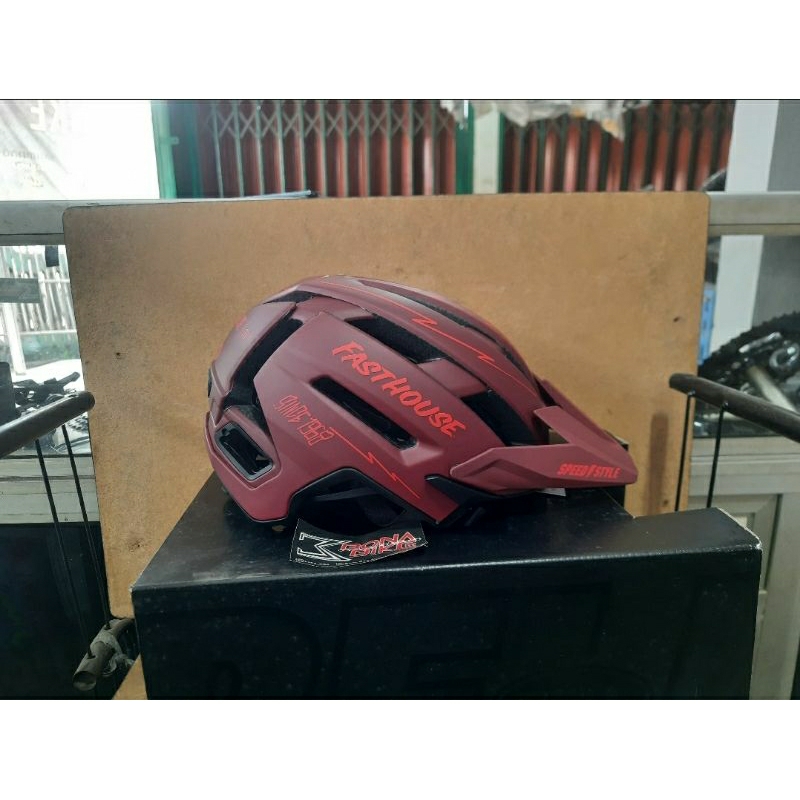 Helm Bell Super Air Spherical Mips Red Fasthouse - Helmet Original - Helm Sepeda Enduro AM MTB