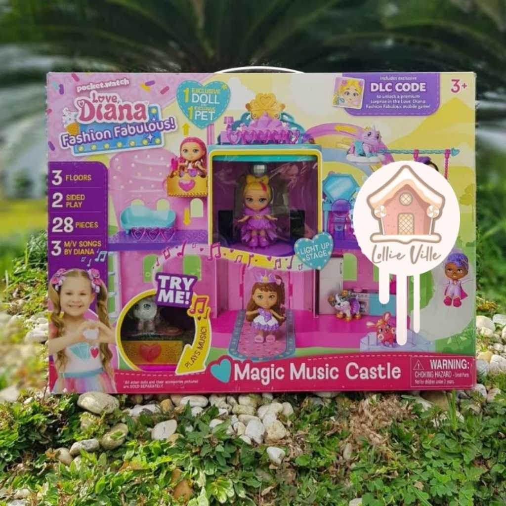 Love Diana Fashion Fabulous Magic Music Castle Playset