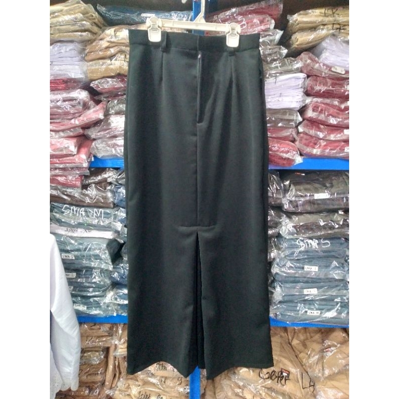 Span hitam remple 1 belakang/ Rok kerja / Seragam sekolah