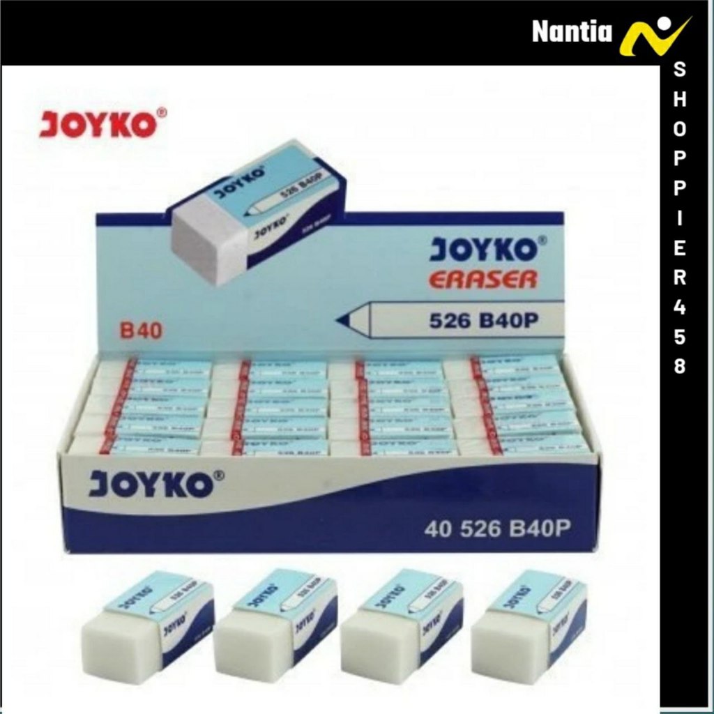 

Penghapus Pensil Joyko Putih Eraser 526 B40 terlaris kecil mini 840 satuan/ ecer